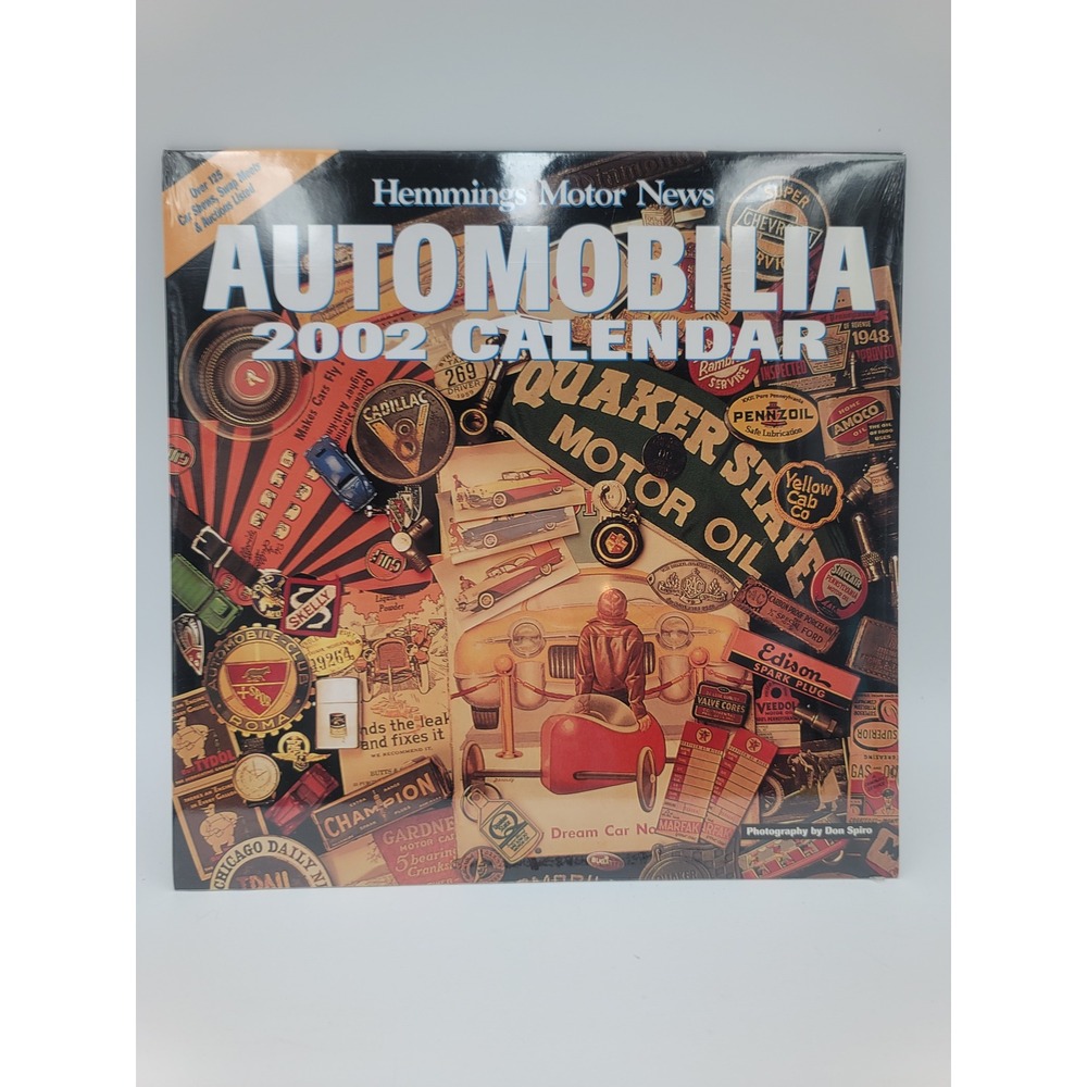 VTG 2002 Hemmings Motor News Automobilia Calendar Gas Oil Signs Don Spiro NEW